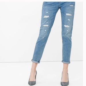 White House Black Market Destructed Chain Girlfriend Jeans